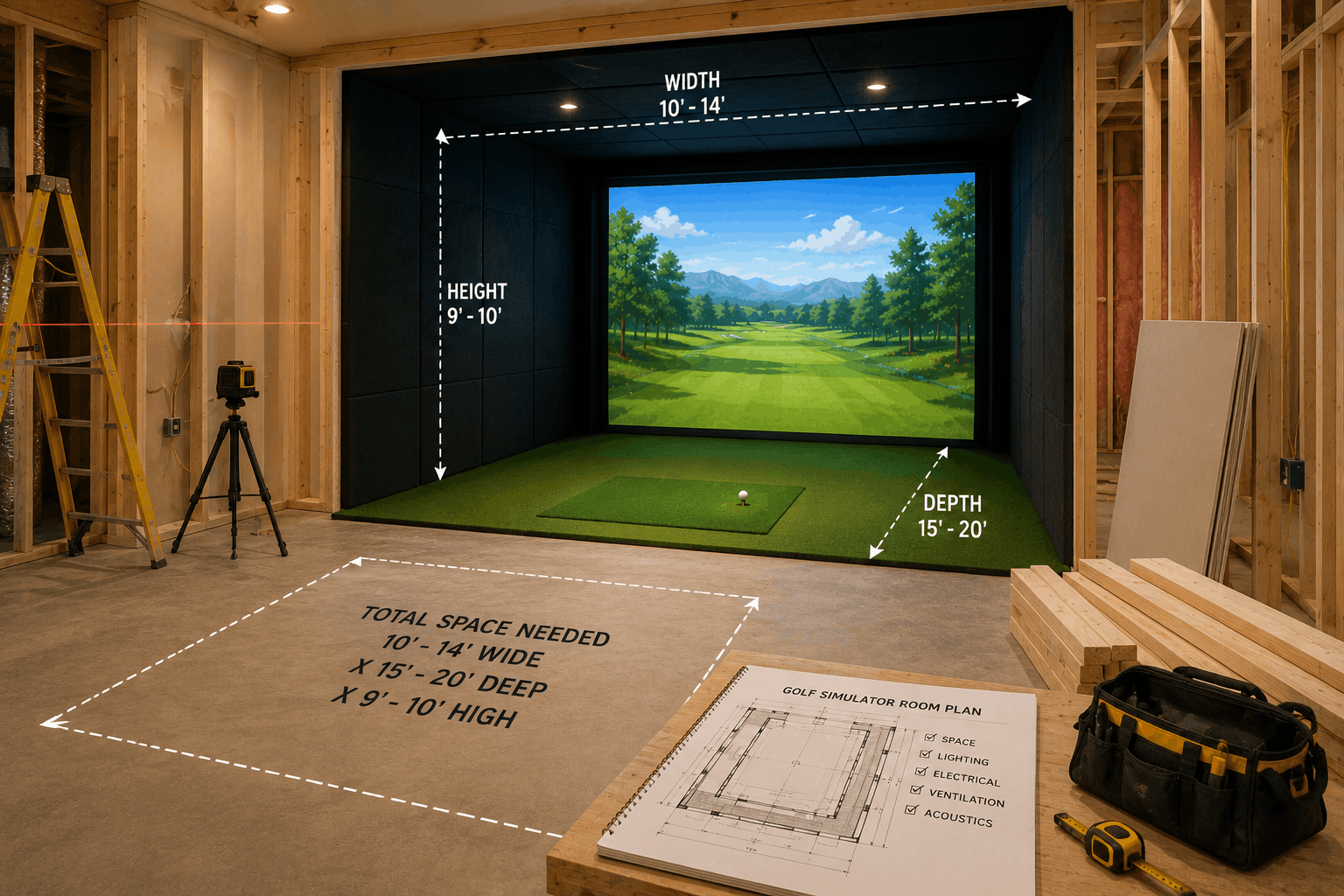 How Much Space Do You Need for a Golf Simulator?