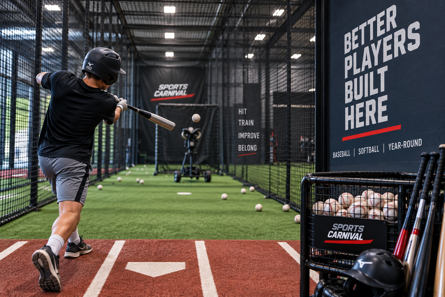 Batting Cage Dimensions, Equipment, and Revenue: The Indoor Facility Owner's Guide